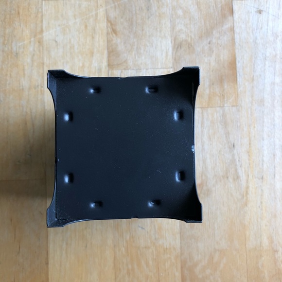 Gunmetal & Flower Frosted Glass Candle Holder - Picture 4 of 5